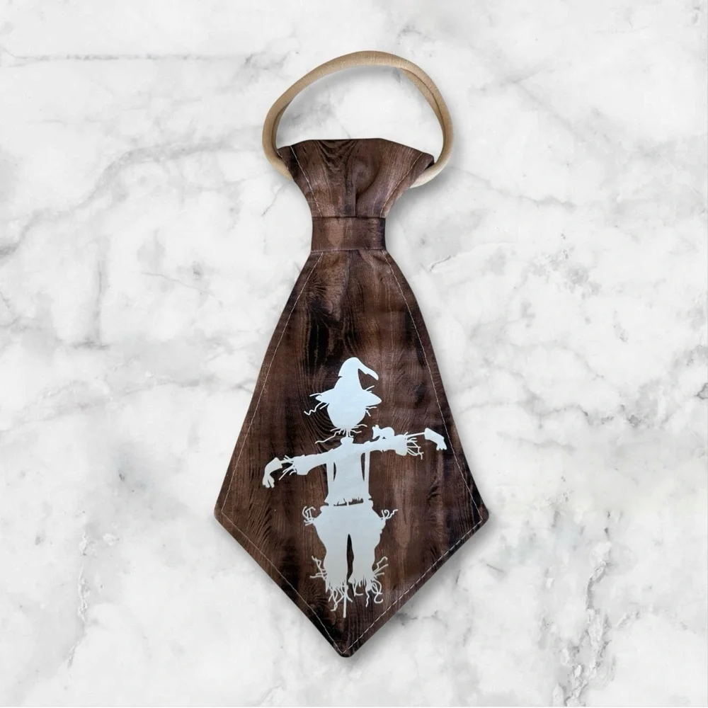 DOG Tie - Scarecrow - Thanksgiving - Size L Large
